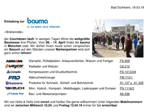 Bauma 2019